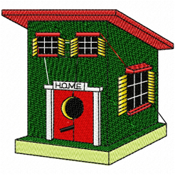 Bird Houses Embroidery Design 6 Bird Houses Embroidery Design 6